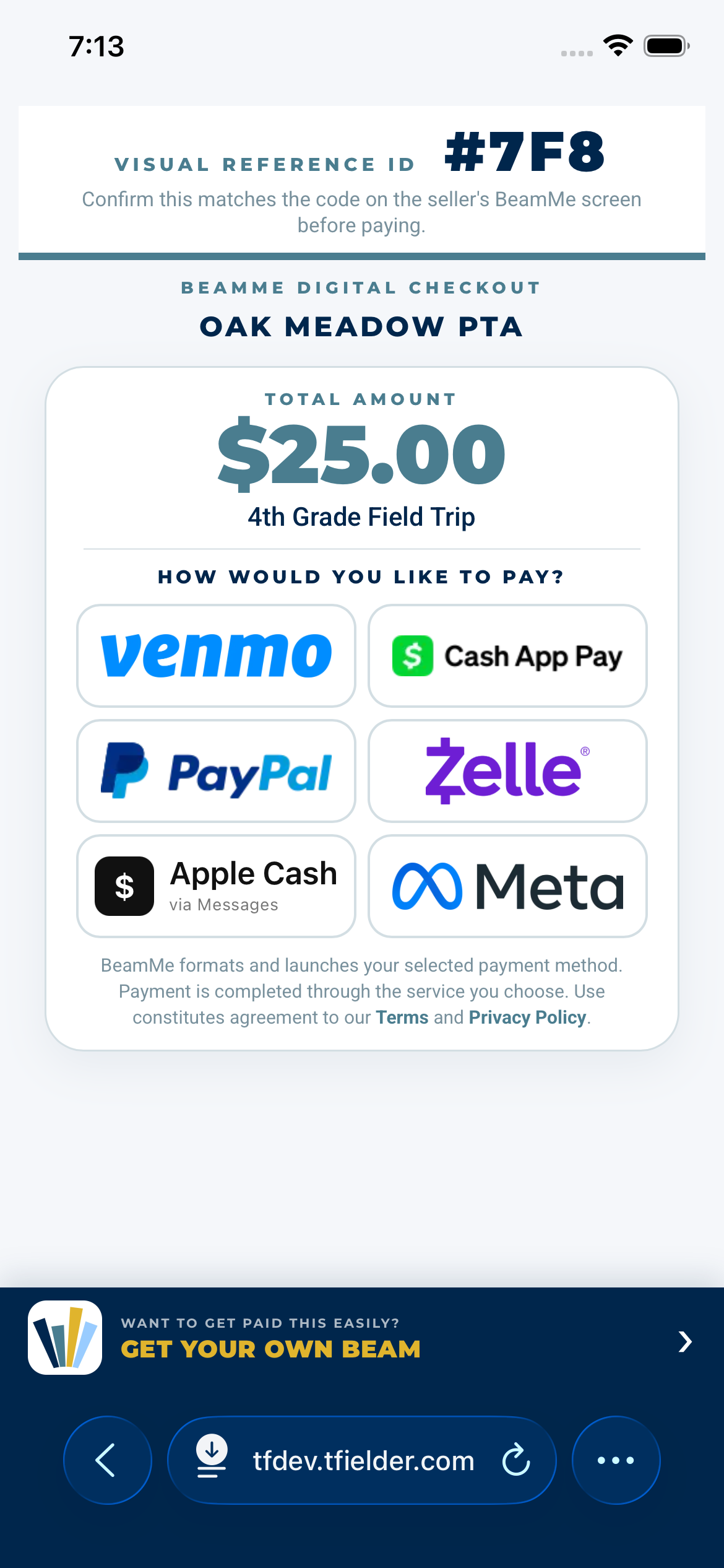BeamMe payer choice portal